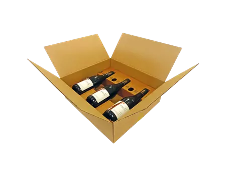 Caisse carton pour 3 bouteilles vin ou champagne | OD0302-M | Bulteau Systems