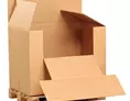 Caisse carton américaine double cannelure 120 x 80 x 100 cm avec abattant | BOC2095-M | Bulteau Systems