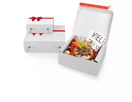 Boîte cadeau coffret imprimé nœud rouge 36,3 x 29 x 12,5 cm | OD0540-M | Bulteau Systems