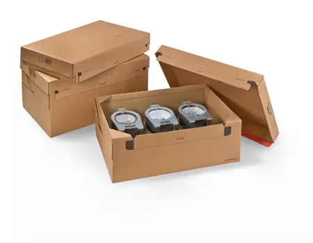 Caisse carton ouverte palettisable 56,3 x 38,2 x 19,1 cm | OD0625-M | Bulteau Systems