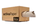 Boîte distributrice papier kraft recyclé en tube 80gr/m2 375 mm x 250 M | PAK01TUB | Bulteau Systems