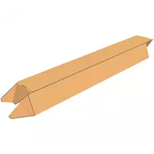 Tube carton triangulaire avec bande adhésive