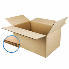 Caisse carton américaine double cannelure à hauteur variable 60 x 40 x 40 cm