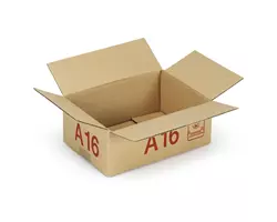Caisse carton américaine simple cannelure palettisable norme automobile type A16 30x20x12,5 cm