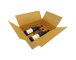 Caisse carton pour 2 bouteilles vin ou champagne