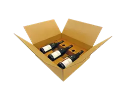 Caisse carton pour 3 bouteilles vin ou champagne