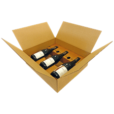 Caisse carton pour 3 bouteilles vin ou champagne