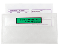 Pochette porte-documents adhésive écologique en papier 