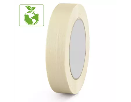 Ruban papier adhésif de masquage caoutchouc naturel 25mmX50M Blanc crème | RMS025-M | Bulteau Systems