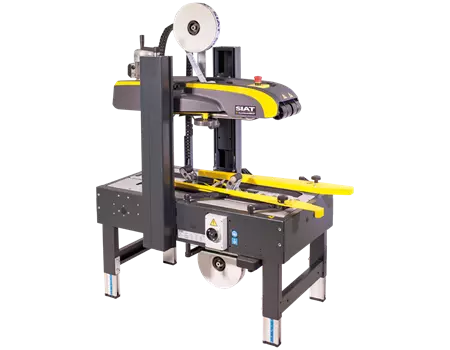 Fermeuse de caisses monoformat semi-automatique SIAT SK20 pour ruban de 75 mm de largeur | MOD102.3P | Bulteau Systems