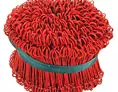 Liens bouclés métalliques plastifiés Rouge 10cm | LBP10R-M | Bulteau Systems