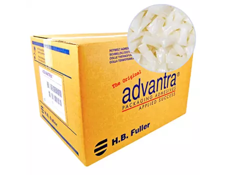 Colle Hotmelt H.B. Fuller Premium spécial packaging ADVANTRA 9256W base métallocène - Cadence très rapide - Berlingots | CHMFA51-M | Bulteau Systems