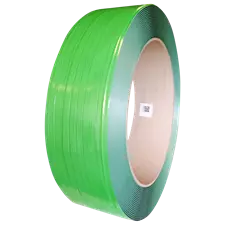 Feuillard polyester vert 100% recyclé 12mm x 0.7mm x 2600M diamètre intérieur 406mm