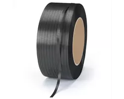 Feuillard polypropylène noir recyclé 12mm x 0.55mm x 3300M diamètre intéieur 200mm