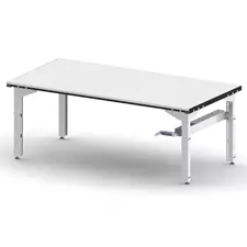 Table de préparation sur vérins hydrauliques avec manivelle 120 x 90 cm