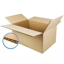 Caisse carton américaine double cannelure 38,5 x 28,5 x 12,5 cm