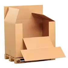 Caisse carton américaine double cannelure 120 x 80 x 80 cm avec abattant