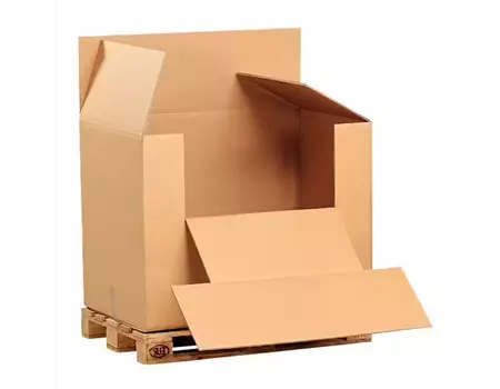 Caisse carton américaine double cannelure 120 x 80 x 80 cm avec abattant | BOC2094-M | Bulteau Systems