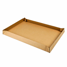 Coiffe carton simple cannelure pour demi-caisse 30 x 20 x 6 cm