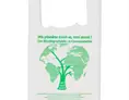 Sac plastique biosourcé à bretelles avec soufflets 13µ 26 x 45 cm | SACB01G-M | Bulteau Systems