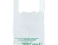 Sac plastique blanc à bretelles avec soufflets 50µ 26 x 45 cm | SACB01-M | Bulteau Systems
