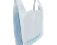 Sac plastique blanc à bretelles avec soufflets 50µ 30 x 54 cm | SACB02-M | Bulteau Systems