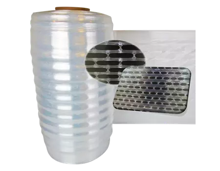 Film étirable machine à pré-étirage 150% macroperforé 440 mm x 1219 M transparent | WMP150 | Bulteau Systems
