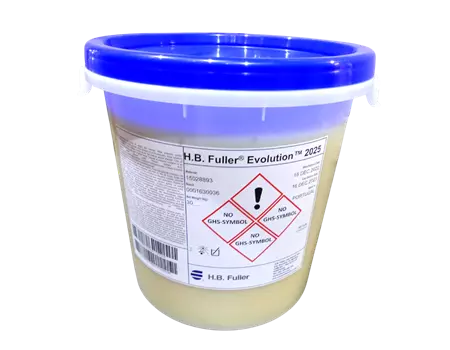 Colle aqueuse H.B. Fuller spéciale étiquetage Evolution 2025  - Pour verre et seau à glace | CHMFET2025-M | Bulteau Systems
