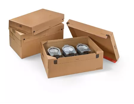 Caisse carton ouverte palettisable 56,3 x 38,2 x 28,2 cm | OD0626-M | Bulteau Systems