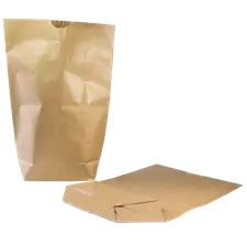 Sac papier écorné une feuille kraft brun à encoche 32,5 x 21 cm format N°10