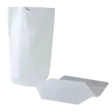 Sac papier écorné une feuille kraft blanc à encoche 18.5 x 10 cm format N°4