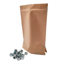 Sachet kraft Doypack sans fenêtre 19 x 24  x 4,3 cm