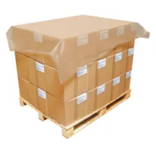 Coiffe de palette PEBD transparente recyclée 100% 1400 x 1600 mm
