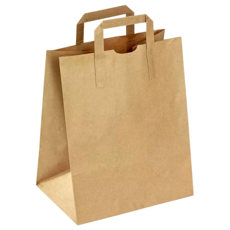 Sac Papier Kraft a poignees plates
