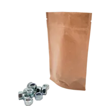 Sachet kraft Doypack sans fenêtre 13 x 21 x 3,5 cm