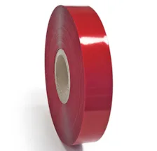 Bande plastique rouge 90µ pour banderoleuse de table 20mm x 2000M