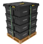Coiffe pour palette en polypropylène 1200 x 800 mm noire