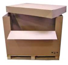 Demi-caisse carton américaine double cannelure palettisable norme automobile 120 x 100 x 100 cm