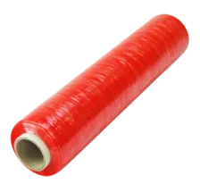 Film étirable manuel teinté rouge 15µ 450 mm x 270 M