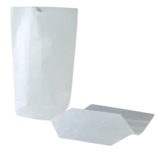 Sac papier écorné une feuille kraft blanc à encoche 32,5 x 21 cm format N°10